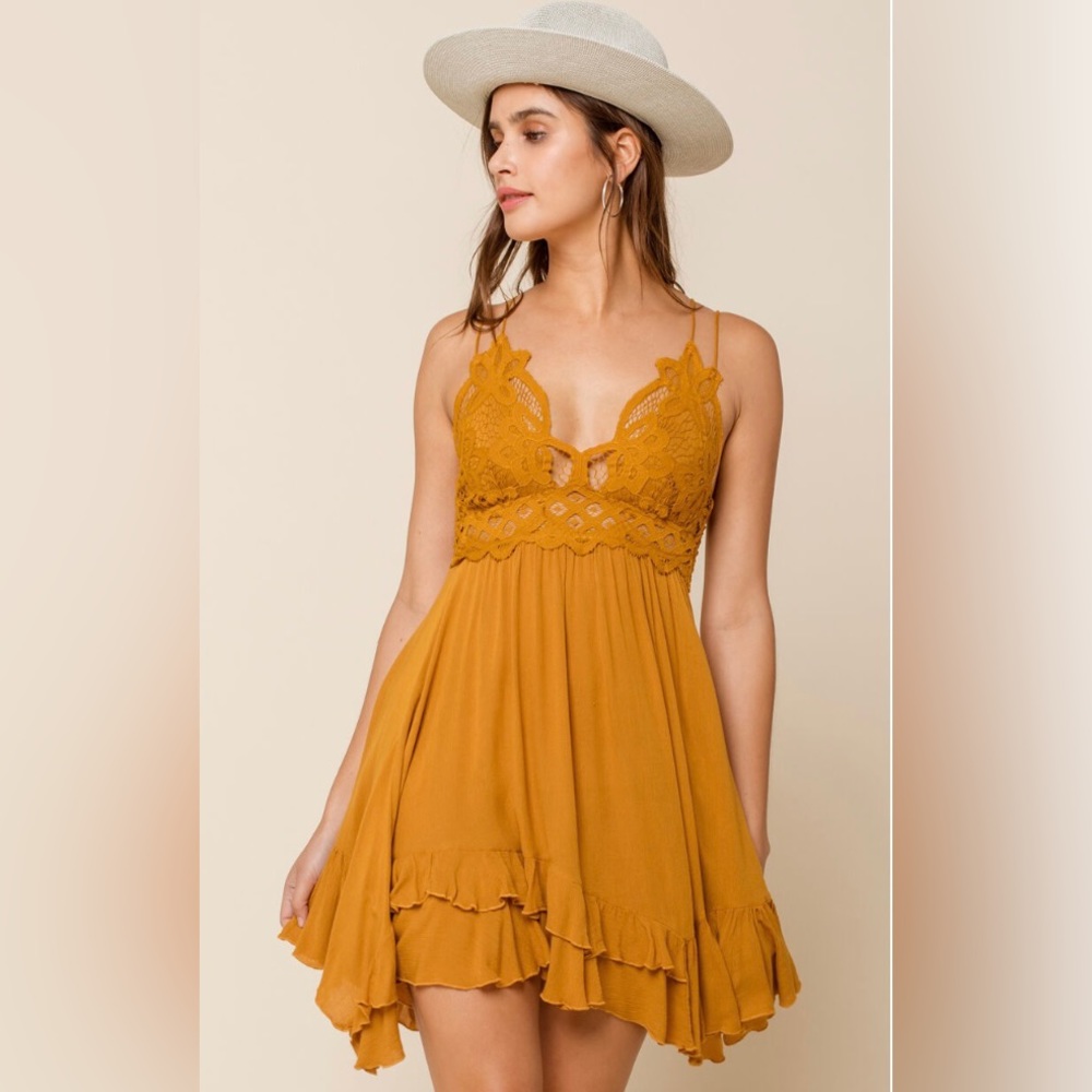 Free People Adella Lace Slip Dress
